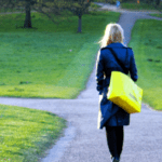 Woman walking in park